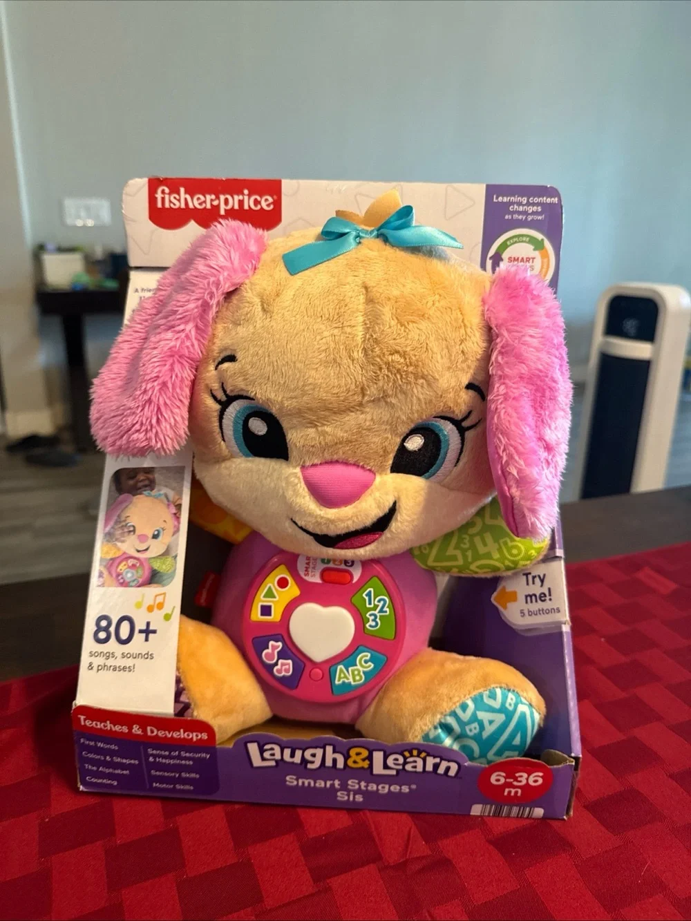 Fisher-Price Laugh & Learn Sis Plush Puppy - Pink & Tan